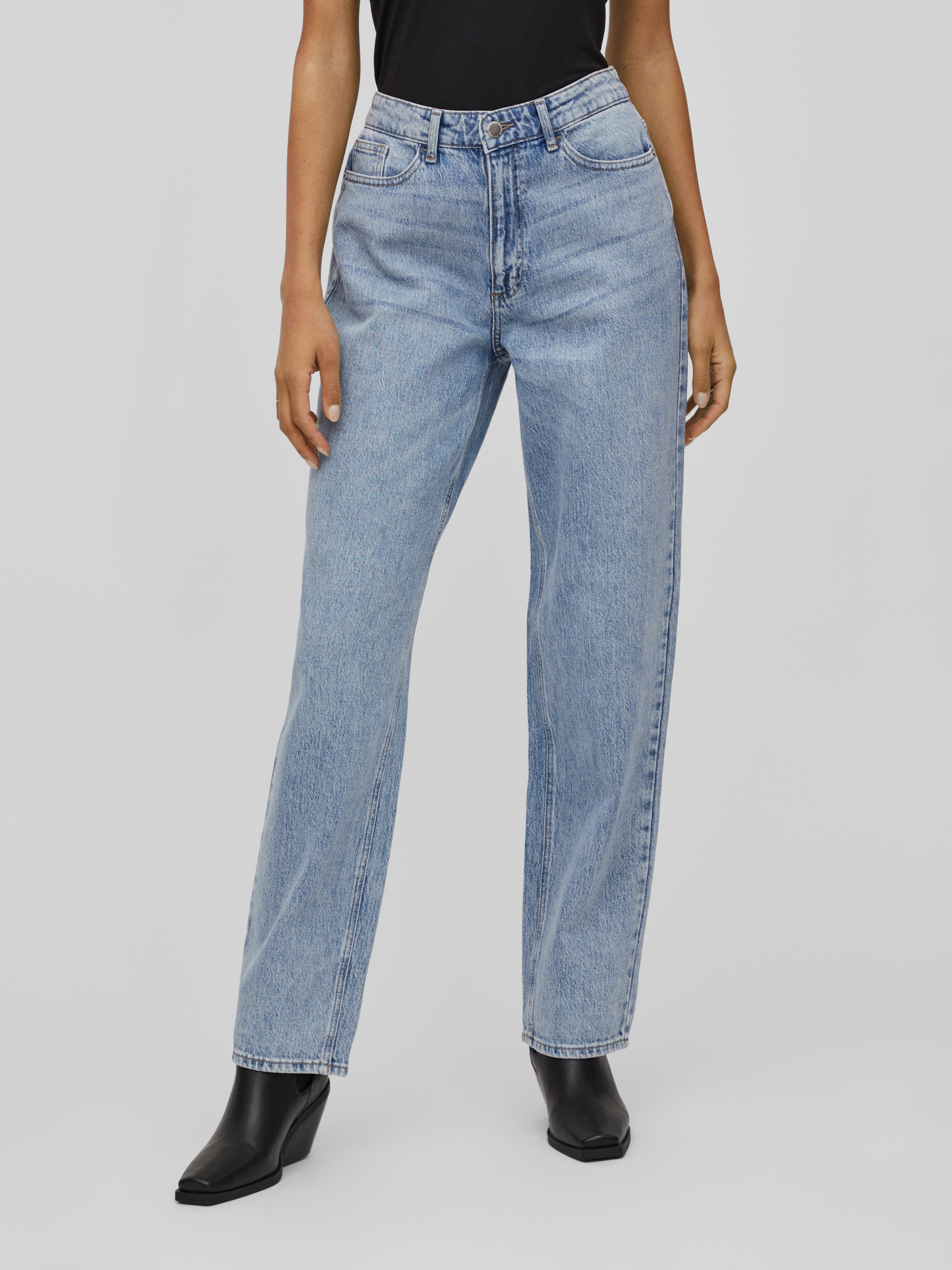 Vila High-waist-Jeans VIKELLY JAF HW STRAIGHT JEANS-NOOS Baumwollmischung