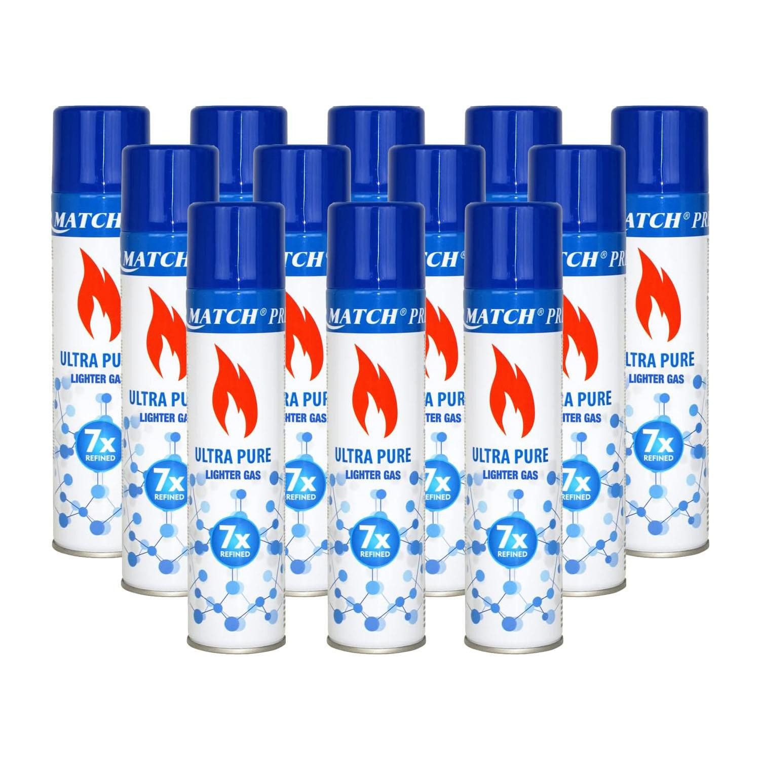 Silver Match Feuerzeug Feuerzeuggas Ultra Pure (12-St), Butangas, Flammbierbrenner, Feuerzeuge, Nachfüllgas