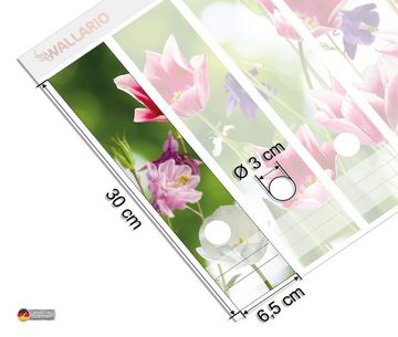 Wallario Etiketten Blühende Blumen im Frühling in pink und weiß, Ordnerrücken-Sticker in verschiedenen Ausführungen