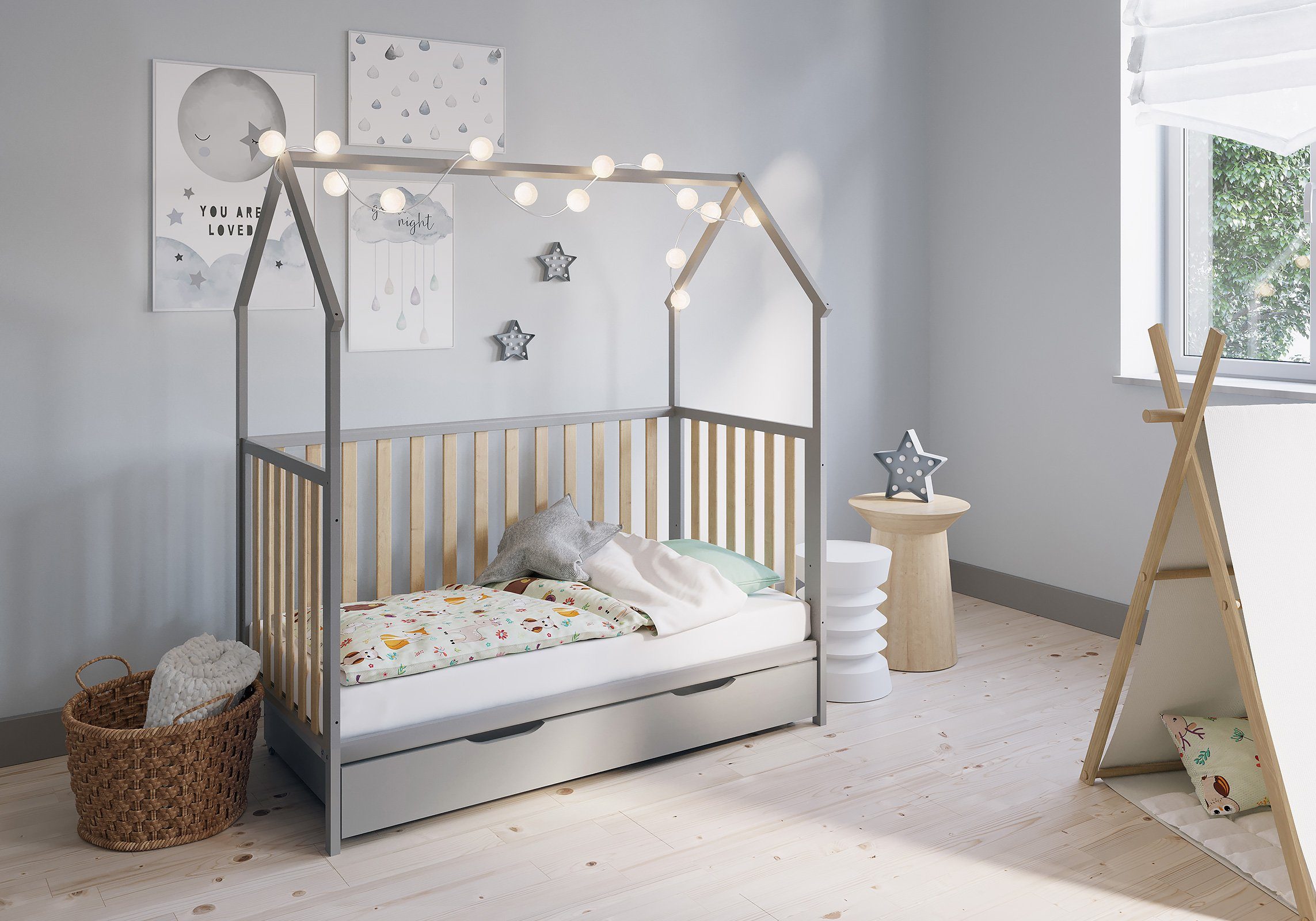 FabiMax Kinderbett Hausbett Schlafmütze 140 x günstig online kaufen