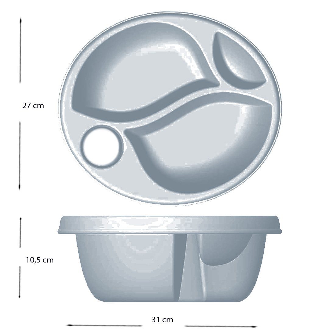 -WASCHSCHÜSSELL Babybadeset Premium + Pflege + ** Classic + Kind, Set Babybadewanne Schüssel** Badesitz (Made Zubehör Top Babywanne 5-Teile Grau Set), Topf Maltex in + WC Europe Aufsatz