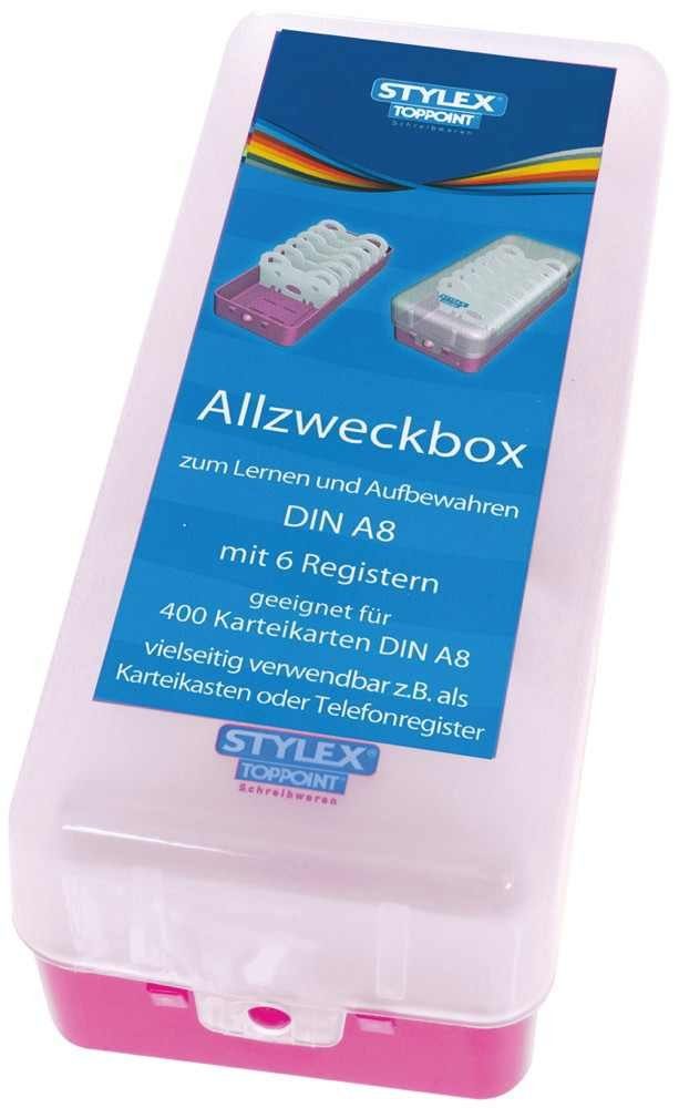 Stylex Schreibwaren Karteikasten 12x Lernbox Karteikasten DIN A8