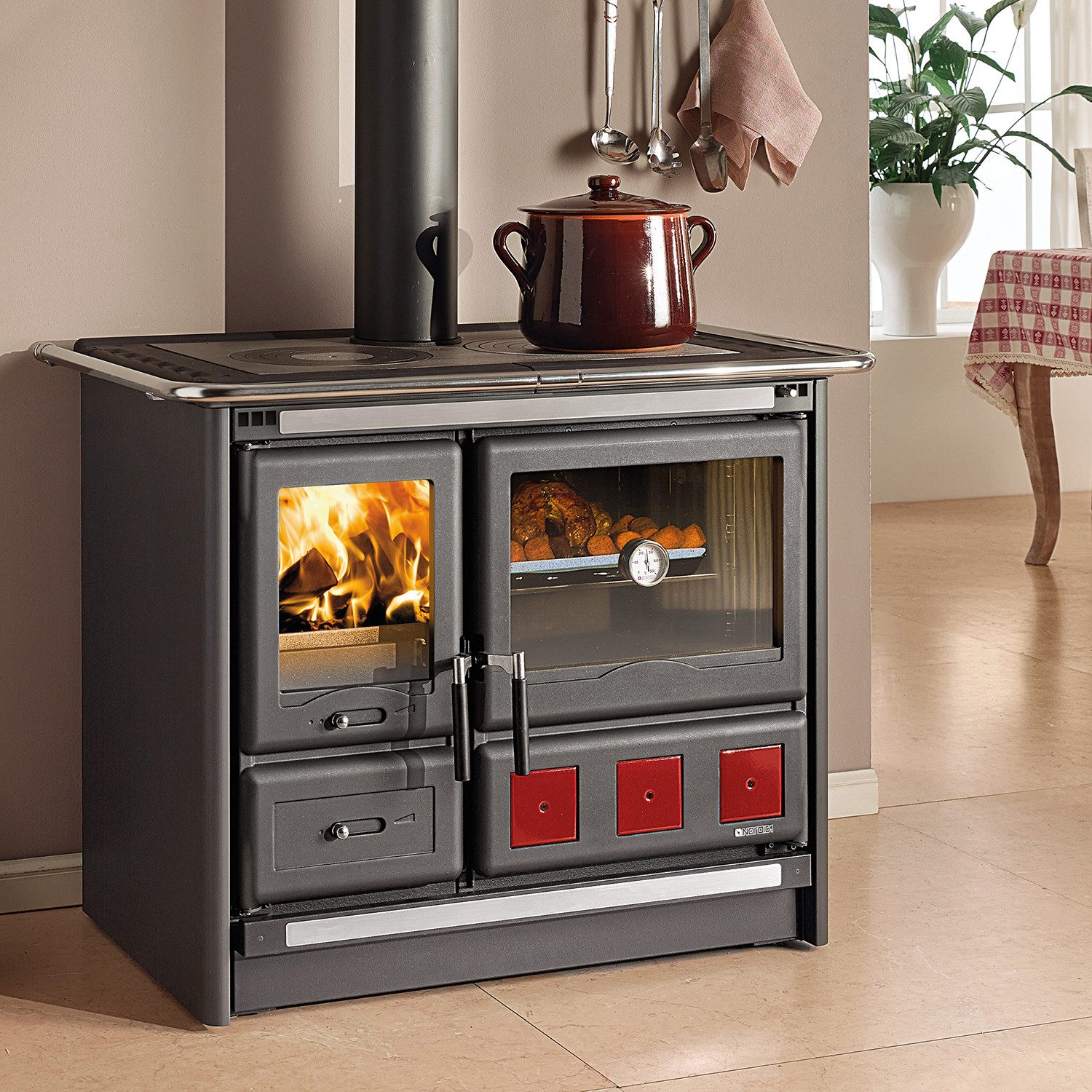 La Nordica Kaminofen La Nordica Rosa XXL 5.0 Küchenofen Naturstein, 11 kW, Küchenofen