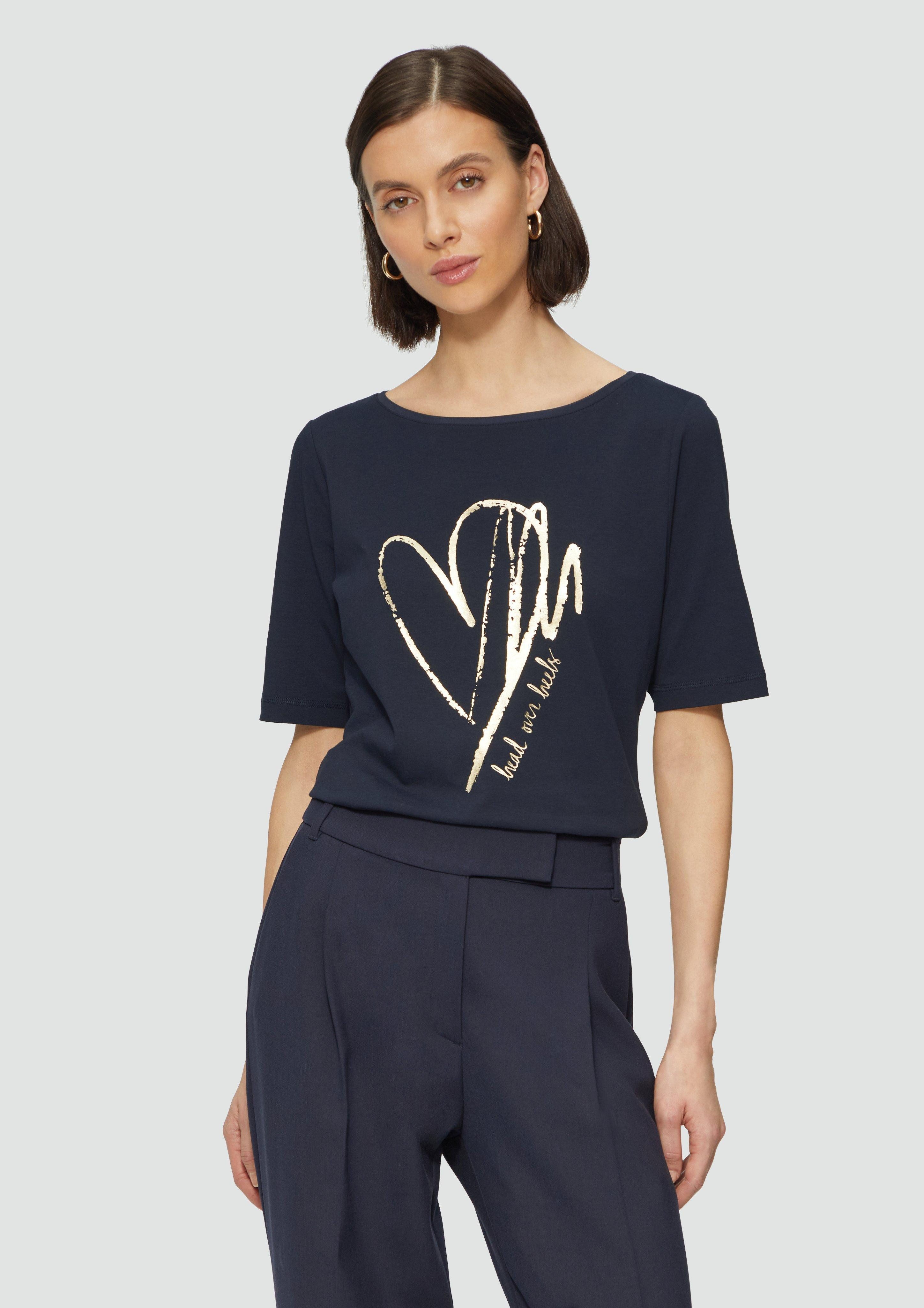 s.Oliver BLACK LABEL Kurzarmshirt T-Shirt aus günstig online kaufen