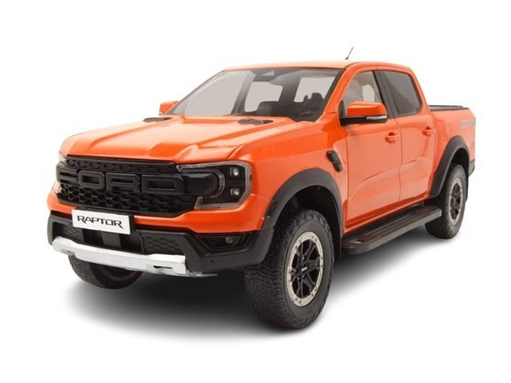 MCG Modellauto Ford Ranger Raptor Pick Up 2023 orange, Maßstab 1:18