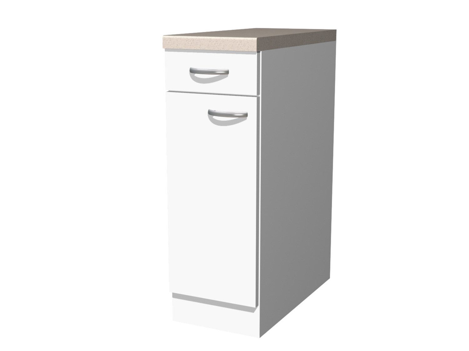 Flex-Well Unterschrank Küchenunterschrank - 30 cm breit - Weiß – Witus
