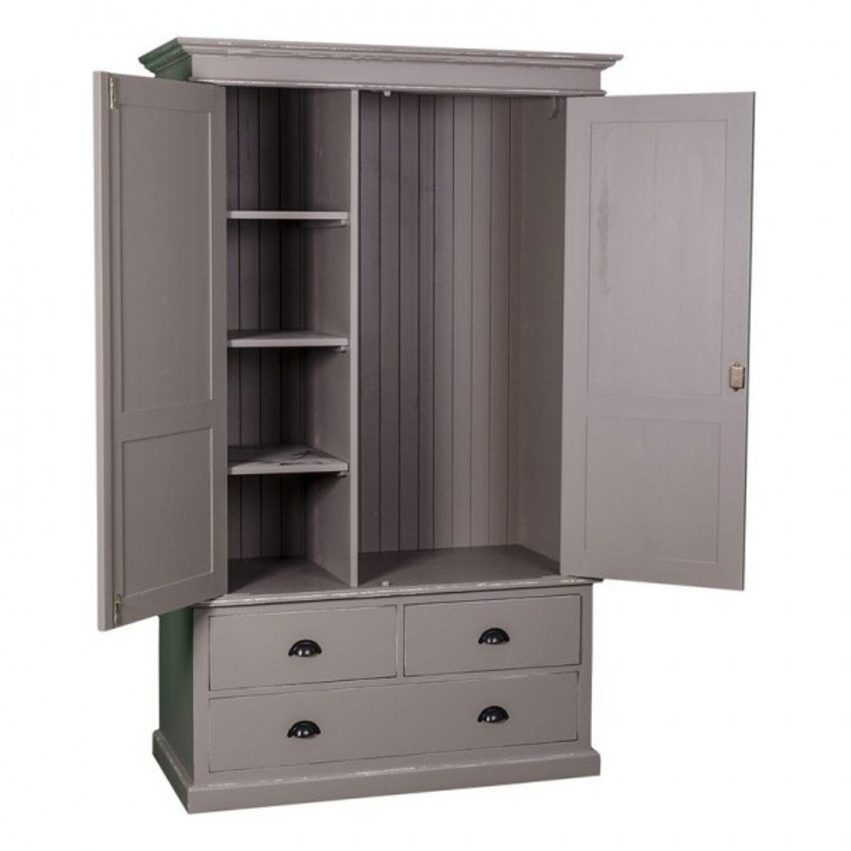 T Casa cm cm Shabby Stil 197 Kleiderschrank Schrank H 120 Padrino B - 59 Kleider Kleiderschrank cm Landhaus