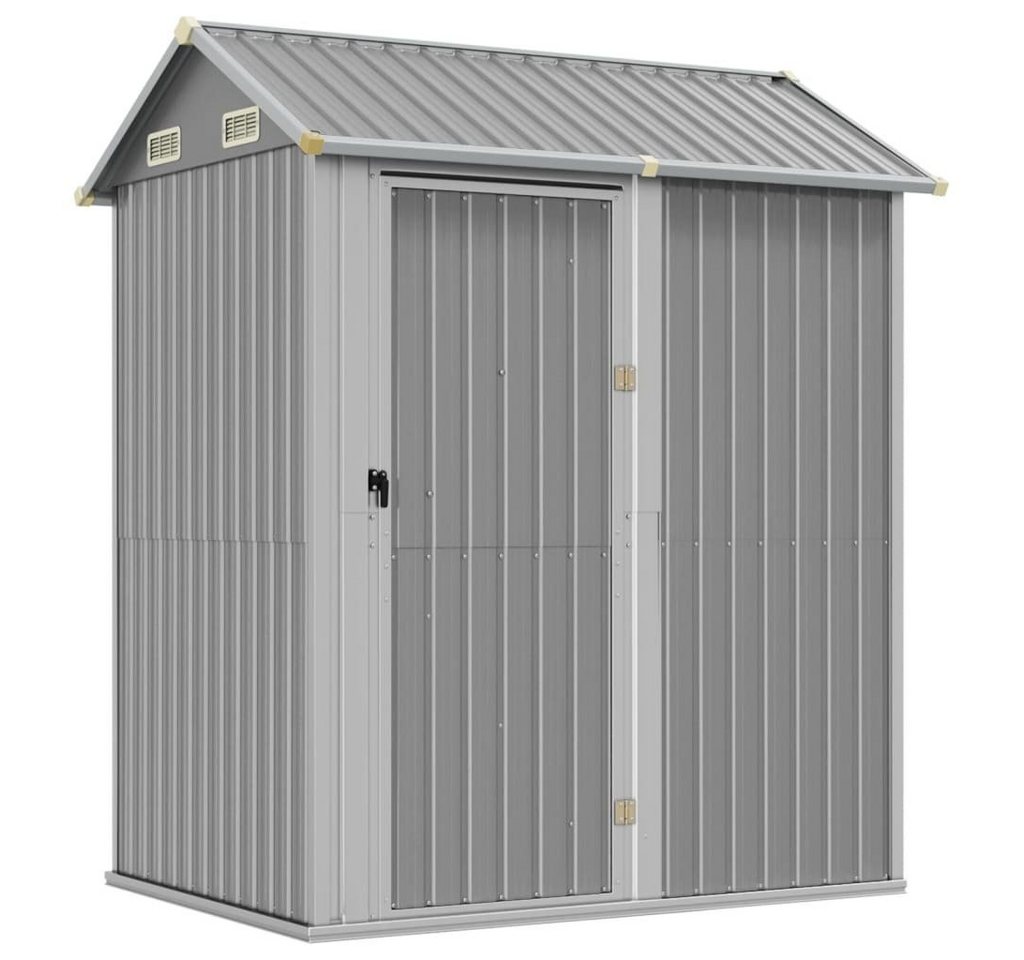 vida XL Gartenhaus Gerätehaus Hellgrau 192x152