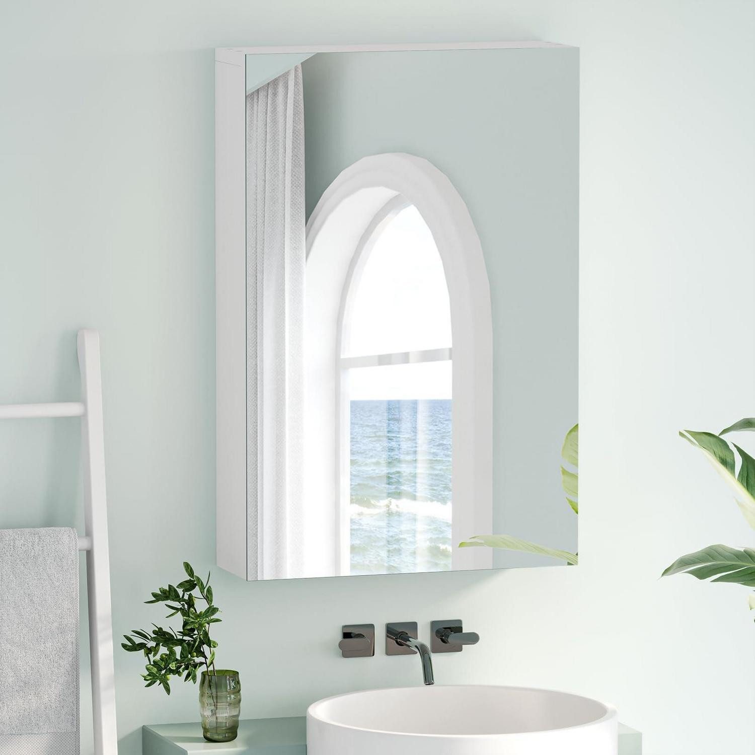 LuxusKollektion Badezimmerspiegelschrank Spiegelschrank Bad 40x60 cm 2-türig (1-St)
