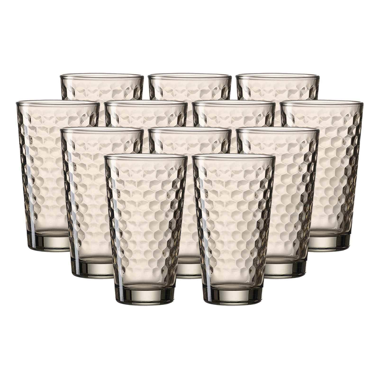 Ritzenhoff & Breker Longdrinkglas Favo Longdrinkgläser 400 ml 12er Set, 12-tlg., Glas