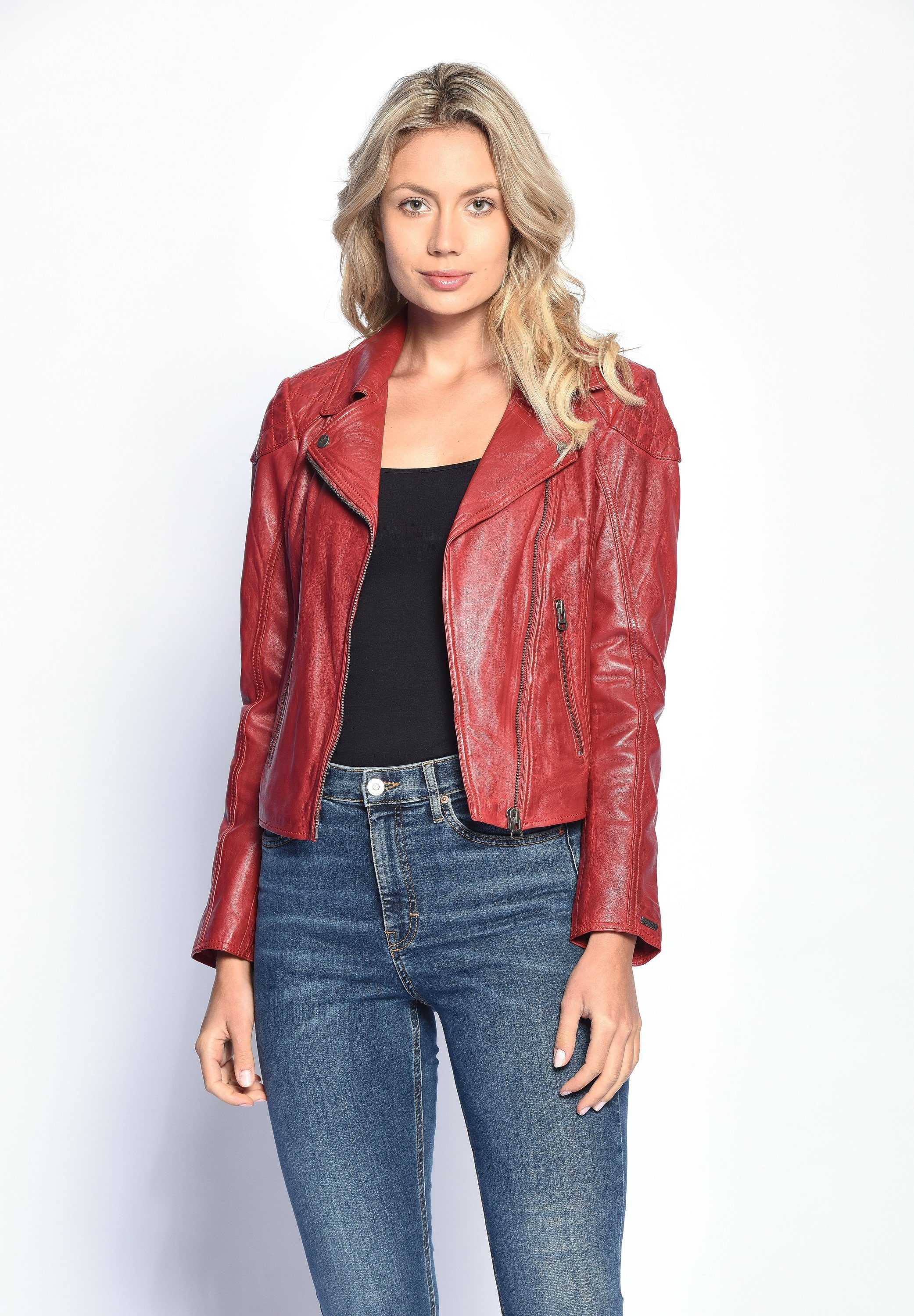 Maze red Ibiza Lederjacke