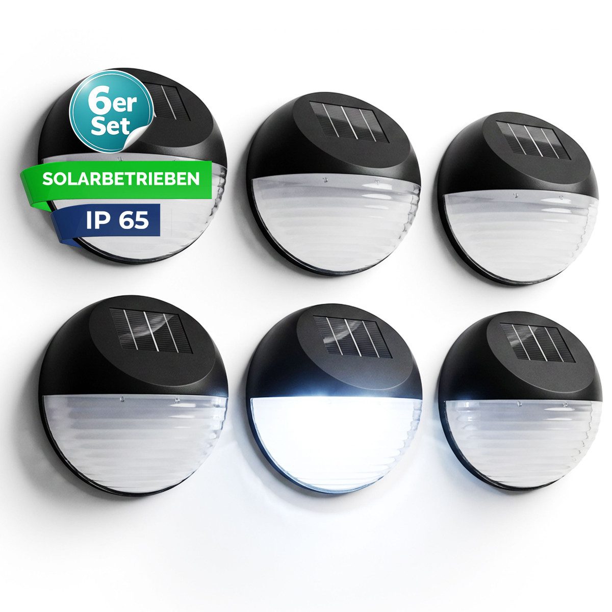 monzana LED Solarleuchte, Solarlampe, 6er Set Solarlampe Außen IP65 Hängend günstig online kaufen