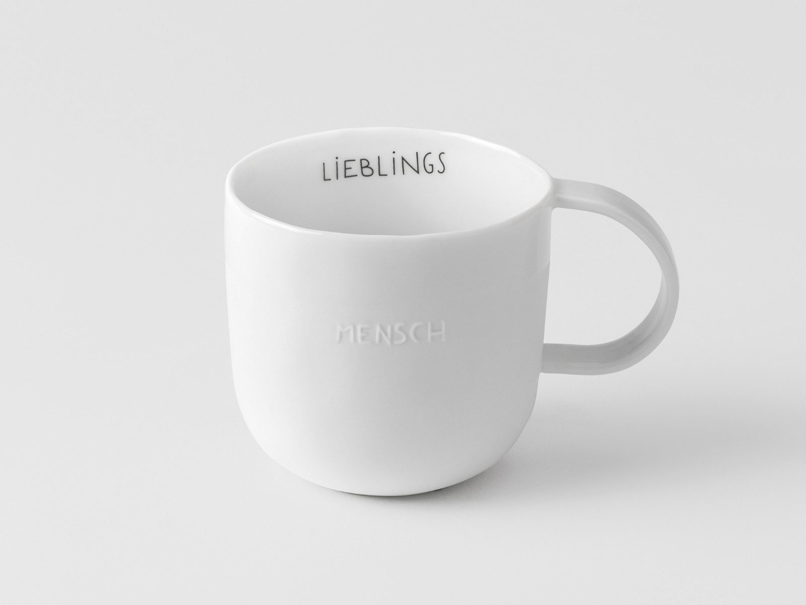 räder design stories Tasse Guten Morgen Tasse Lieblingsmensch weiß 0,3l, Porzellan