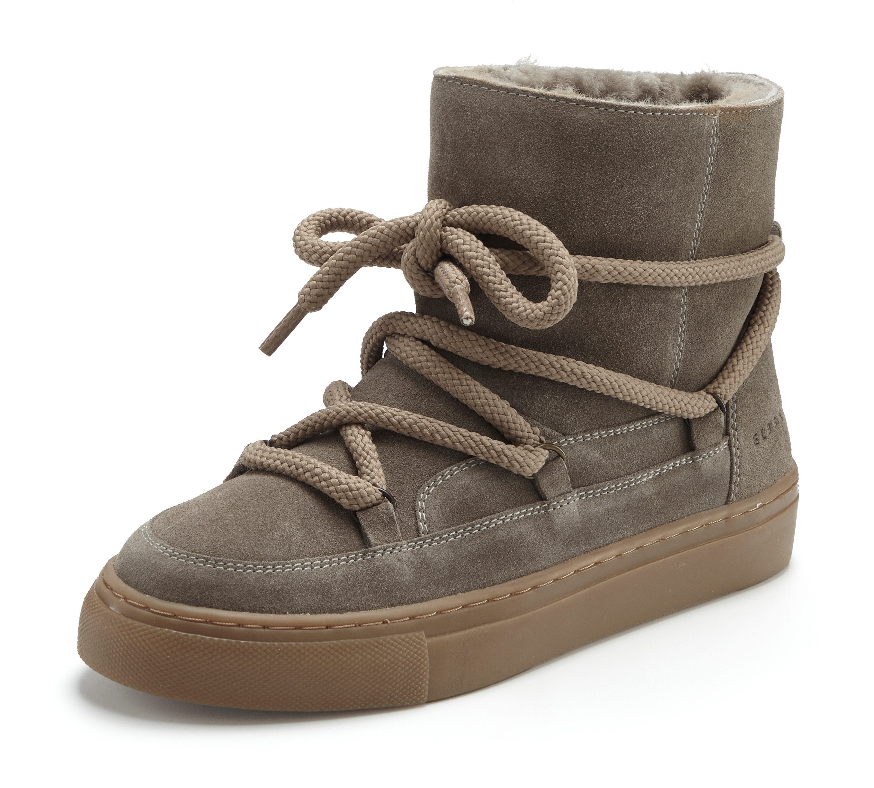 Elbsand Boots, Winterstiefelette, Winterboots, Stiefel, Lederstiefelette Stiefelette aus Leder mit kuscheligem Lammfell