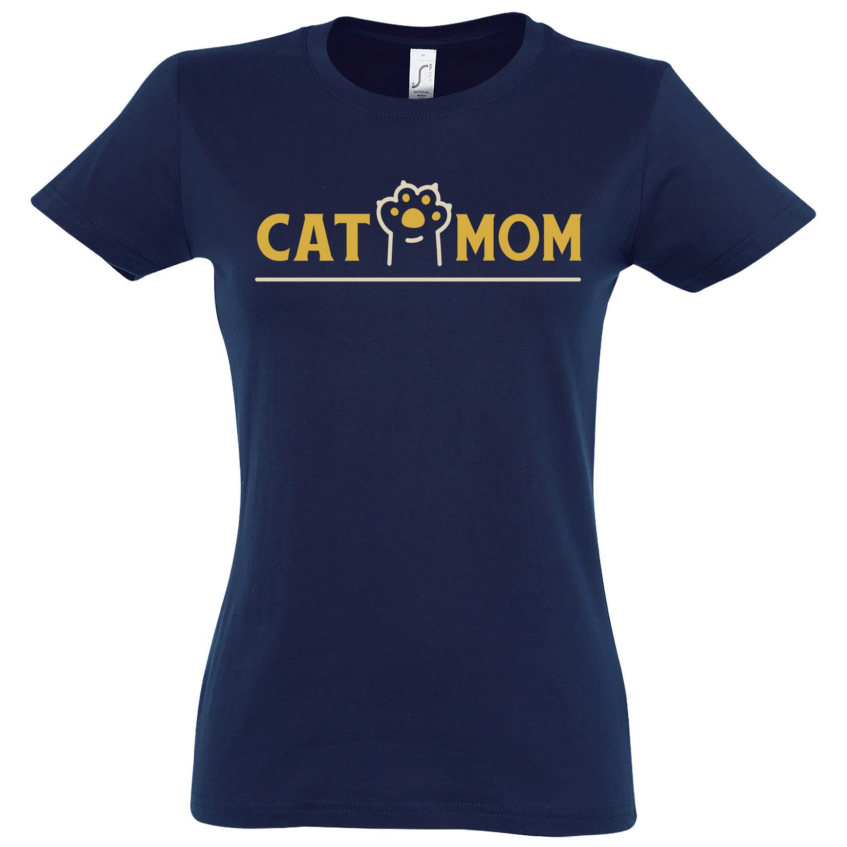 Youth Designz Print-Shirt Cat Mom Damen T-Shirt mit modischen Frontprint