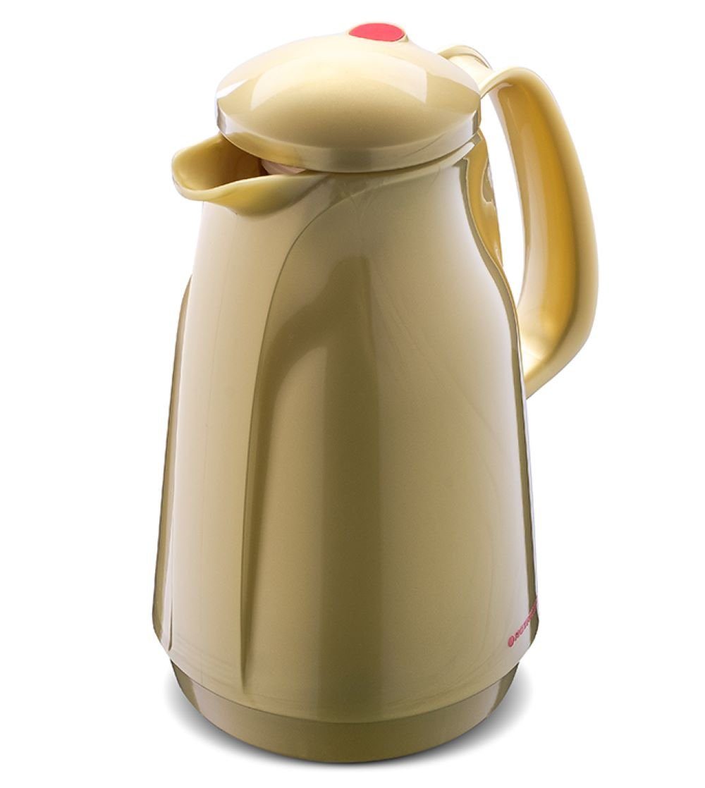 ROTPUNKT Isolierkanne 1,5 Liter Glaseinsatz I hochwertig I langlebig I 24 Std heiß, 1.5 l, (Kaffeekanne I Teekanne), Glaskolben aus doppelwandigem Rosalin-Glas