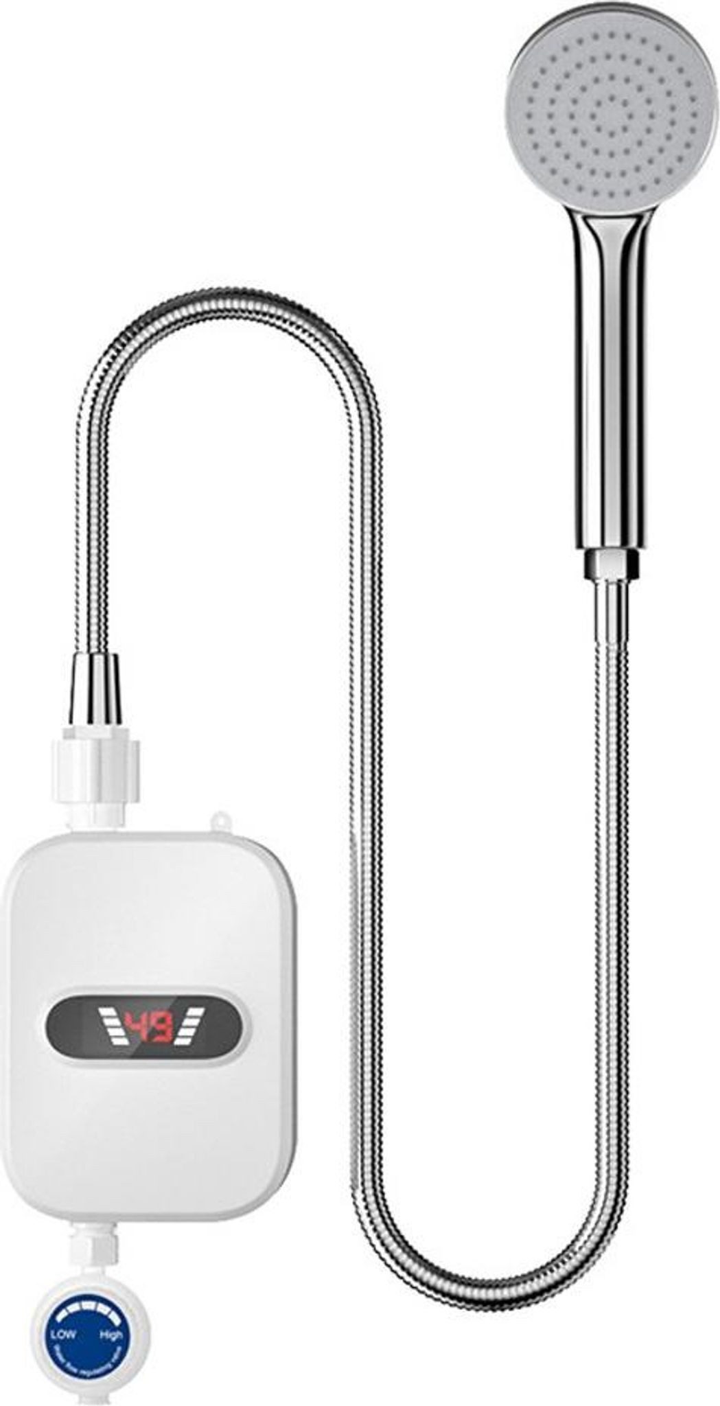 FELIXLEO Küchenarmatur Elektrischer Durchlauferhitzer LCD Edelstahl für Dusche
