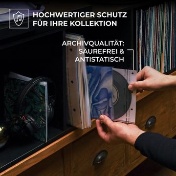 Big Fudge LP-Schutzhülle Hochwertige 7" Vinyl LP Innenhüllen - 50er Pack, Premium 7" Vinyl LP Inner Sleeves - 50 Pack