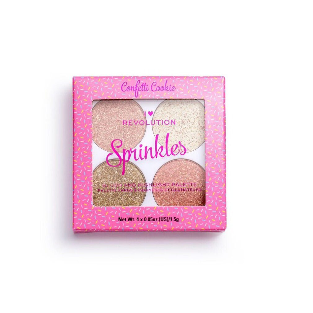 Rouge I Heart Revolution Highlighter & Blush Palette Confetti Cookie g 1.5