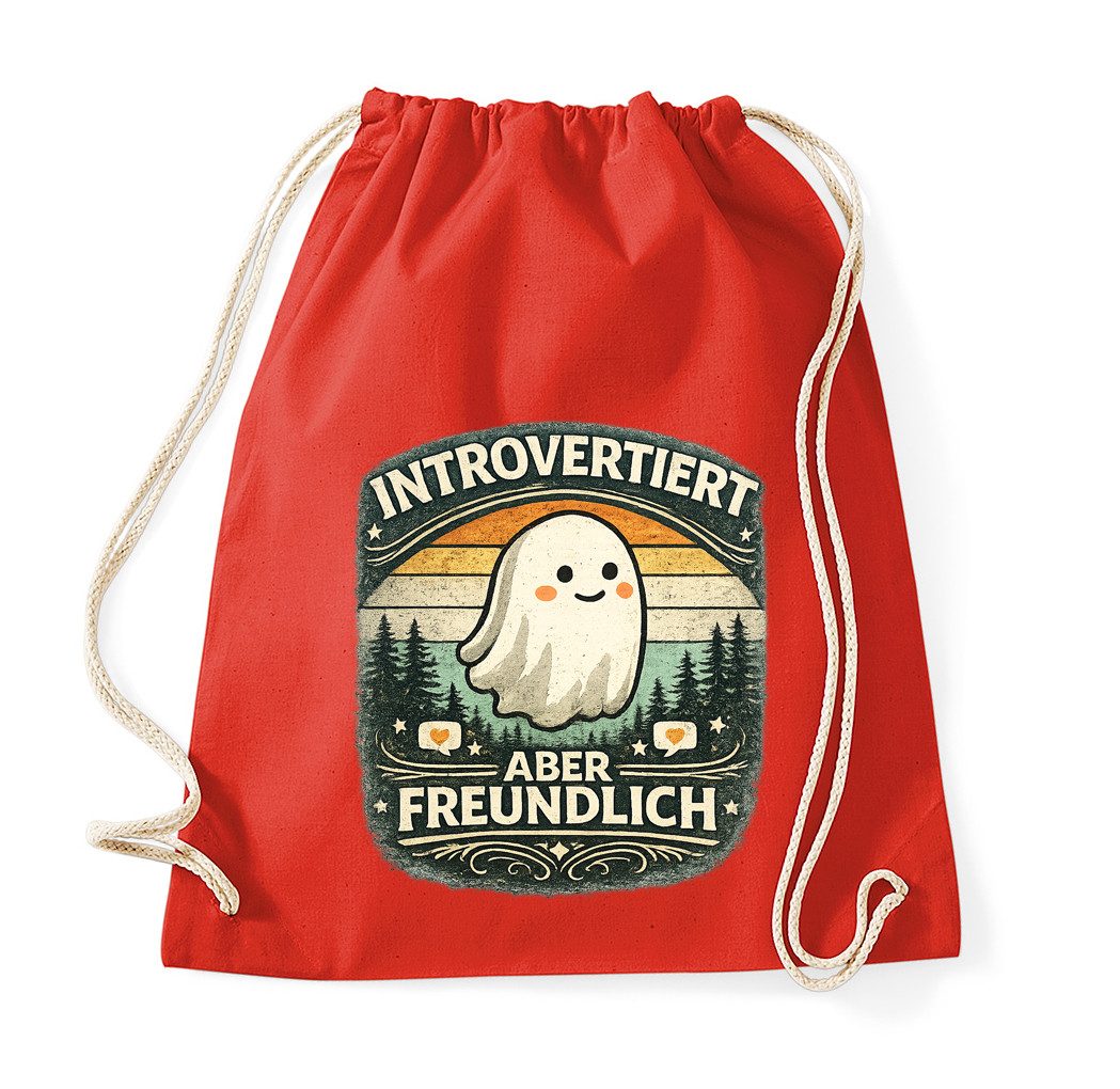 Blondie & Brownie Turnbeutel Introvertiert Freund lichGeistBeutel Turnbeutel Retro Tasche (Einzelset, Einzelartikel), Introvertiert Freund lichGeist Beutel