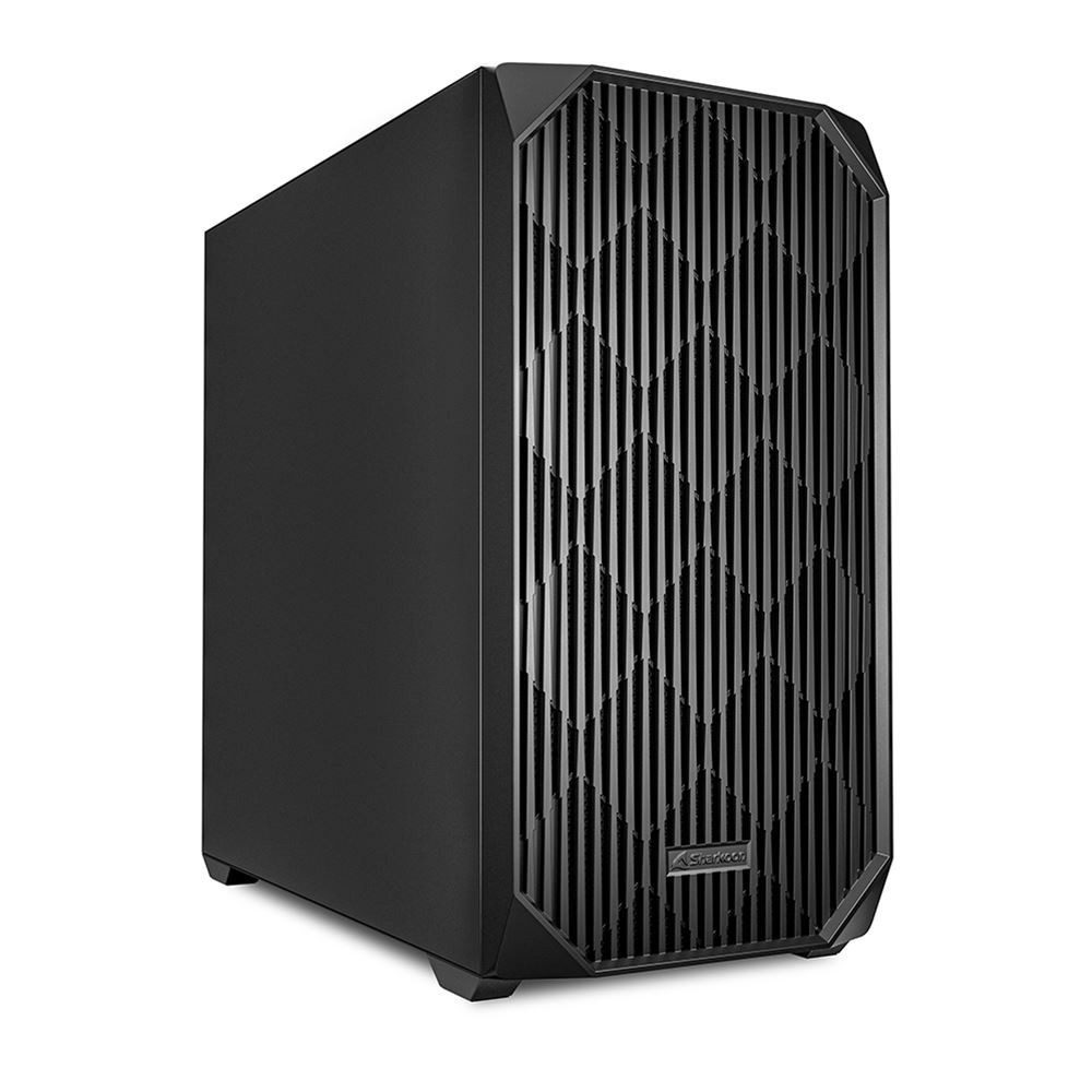 Sharkoon PC-Gehäuse MK3 Micro-ATX PC-Gehäuse mATX Computergehäuse PC-Case Gaming PC Tower, Desktop Gehäuse Rechnergehäuse Micro-ATX Tower PC-Gehäuse