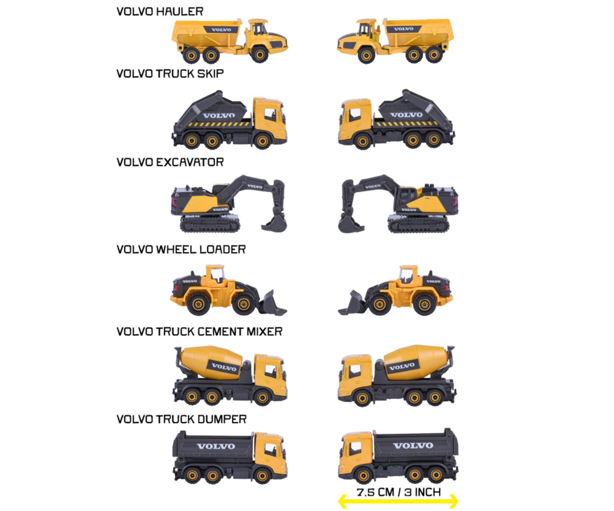 majORETTE Spielzeug-Traktor Majorette Volvo Construction 3 Pieces Set, 2-sort.