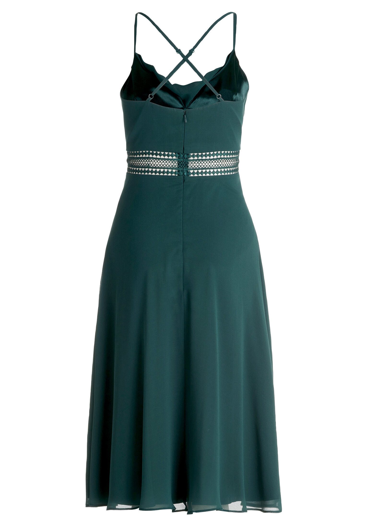 Vera Mont Cocktailkleid Damen mit Wasserfallausschnitt Stickerei