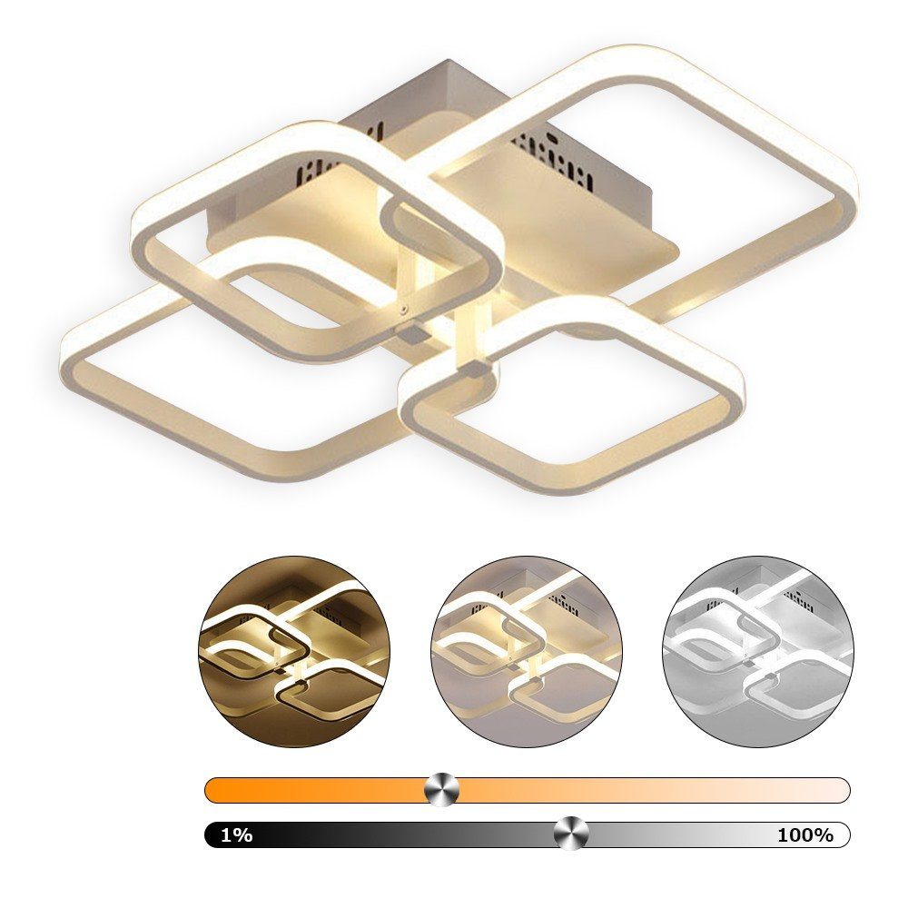Daskoo Deckenleuchten 3/4/5 Quadrat LED Deckenlampe günstig online kaufen