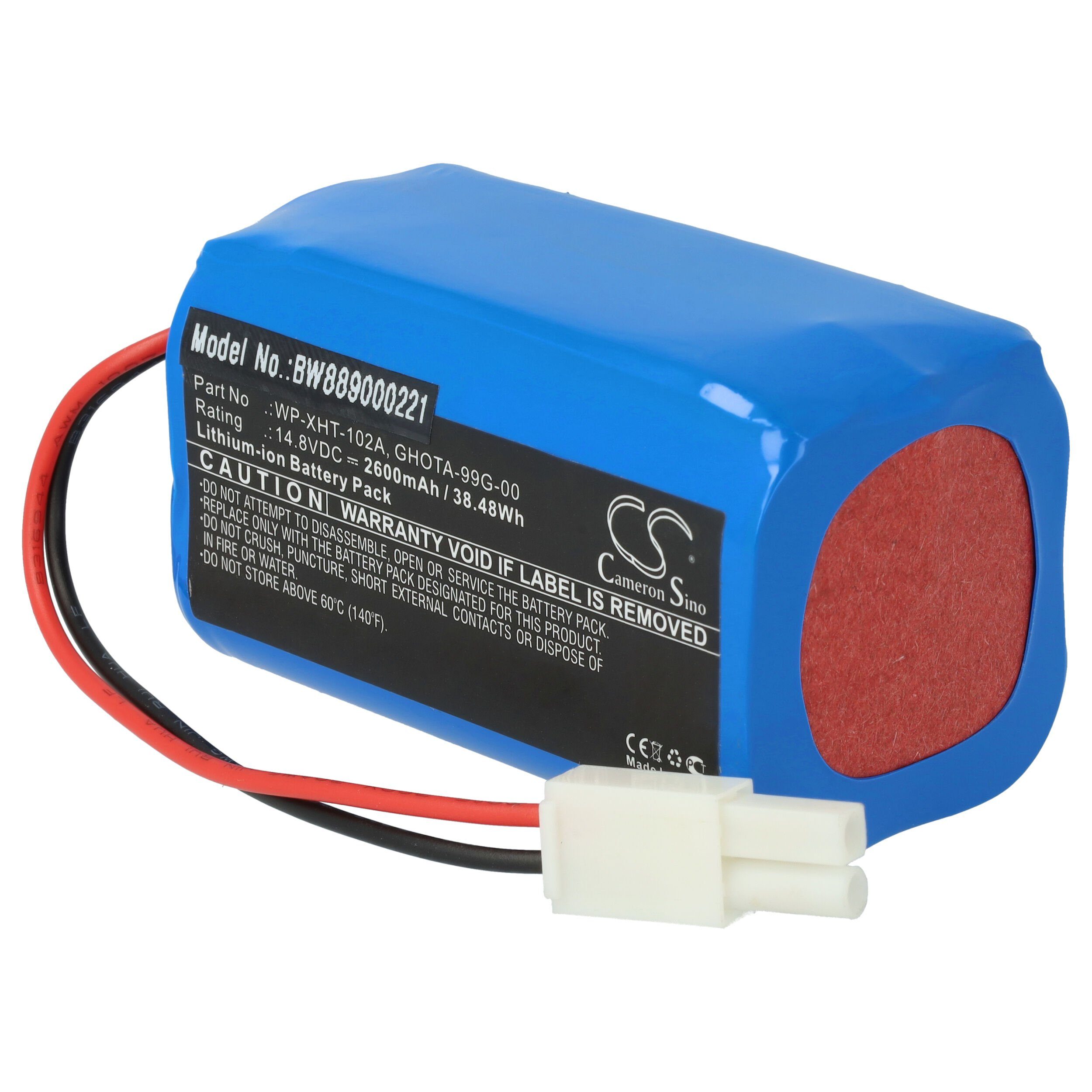 vhbw 2600 GHOTA-99G-00, Akku Ersatz Li-Ion für (14,8 Zondan V) WP-XHT-102A mAh für