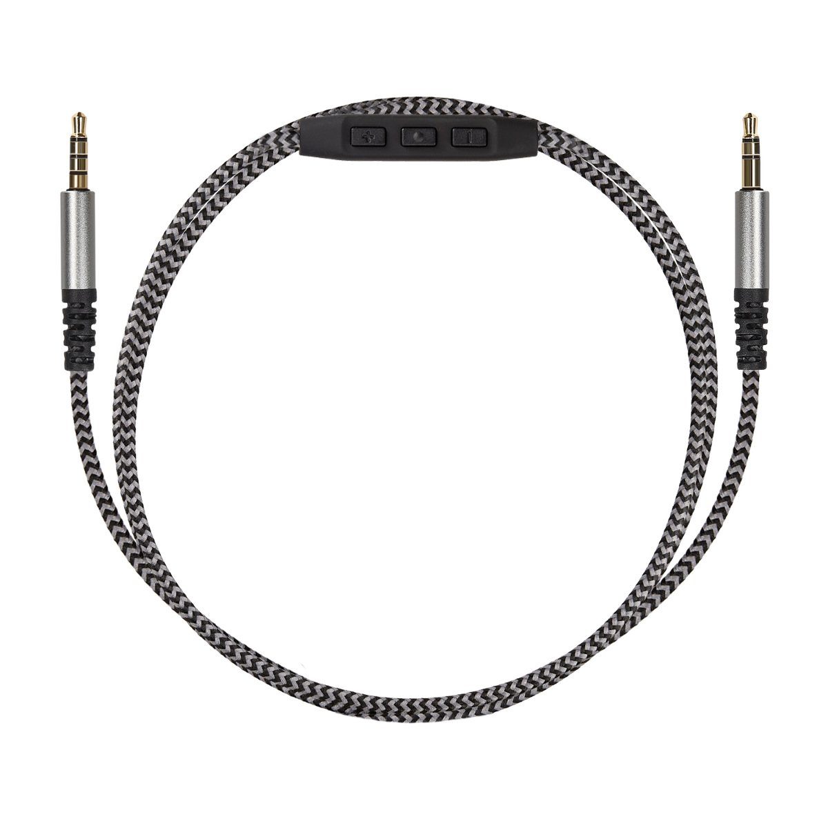 kwmobile Kopfhörerkabel für Over-Ear-Kopfhörer Audio-Kabel, Ersatz Kabel 150 cm Mikrofon Lautstärkeregler - 3.5mm Klinke