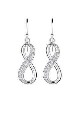 Elli Paar Ohrhänger Infinity Zirkonia 925 Sterling Silber