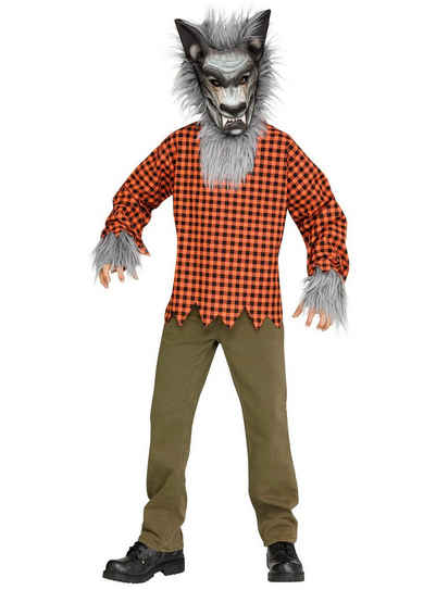 Fun World Kostüm Werwolfsjunge Kostüm für Kinder, Wütender Werwolf kurz nach seiner Verwandlung