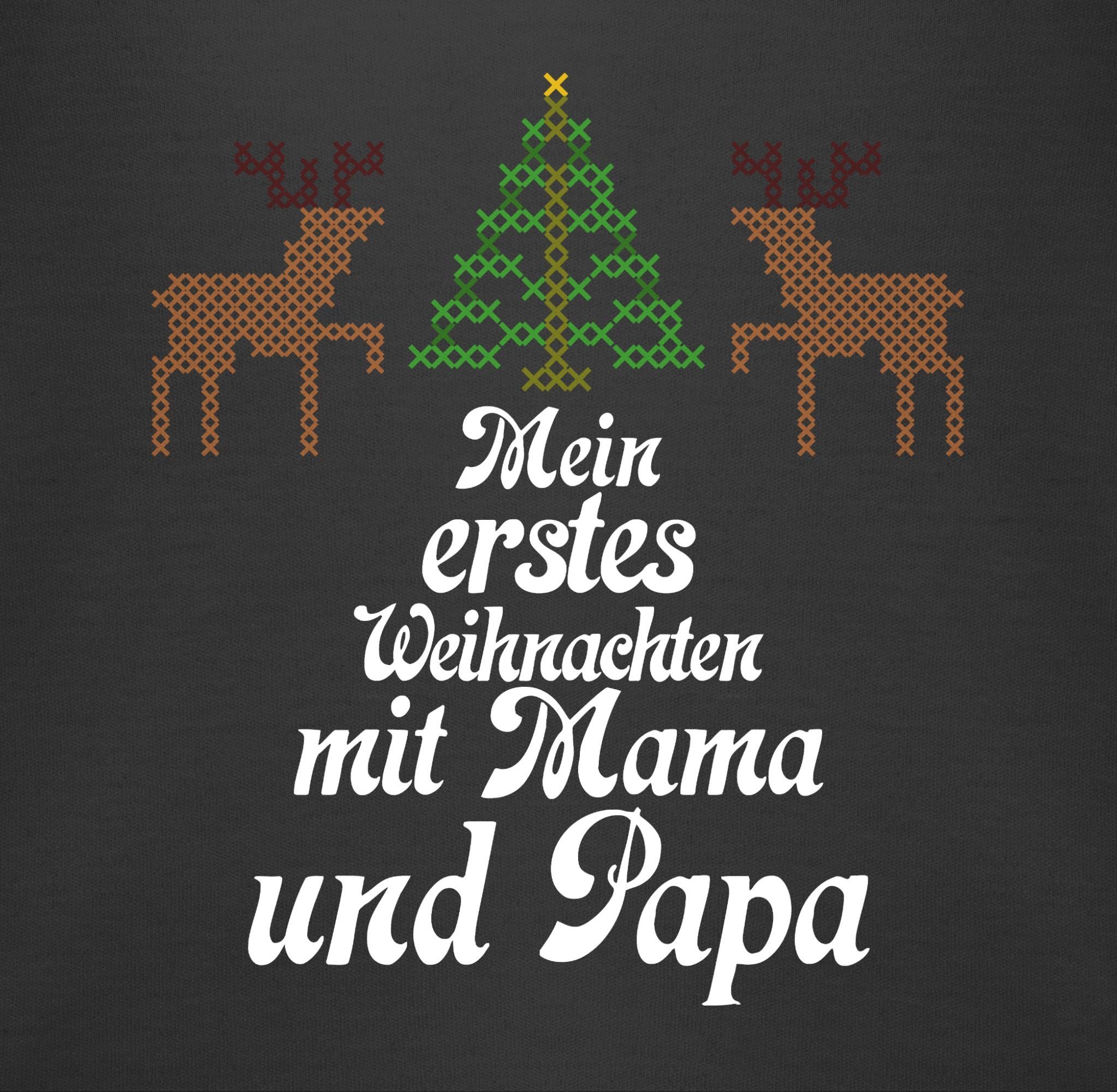 - Baby erstes Schwarz sweater 3 Shirtracer Ugly - Kleidung Mein Weihnachten Shirtbody Weihnachten Rentiere