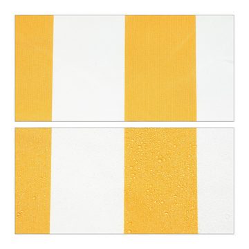 relaxdays Klemmmarkise Klemmmarkise gelb weiß 150 x 120 cm