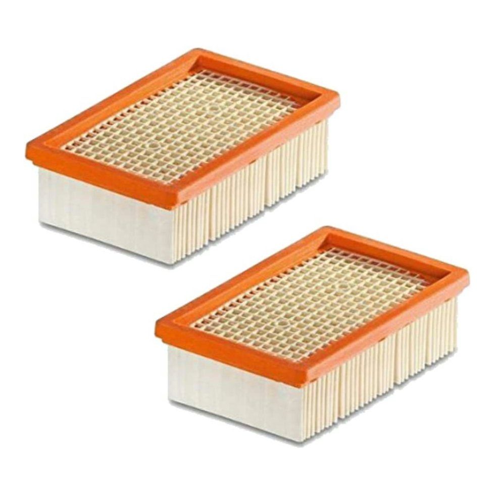 M&M Smartek Flachfaltenfilter ersetzt original Filter wie 2.863-005.0 für MV 4 5 6 P Premium, für Kärcher WD4, WD5, WD6, (Spar-Set, 2-St), einfach zu ersetzen, Material waschbar