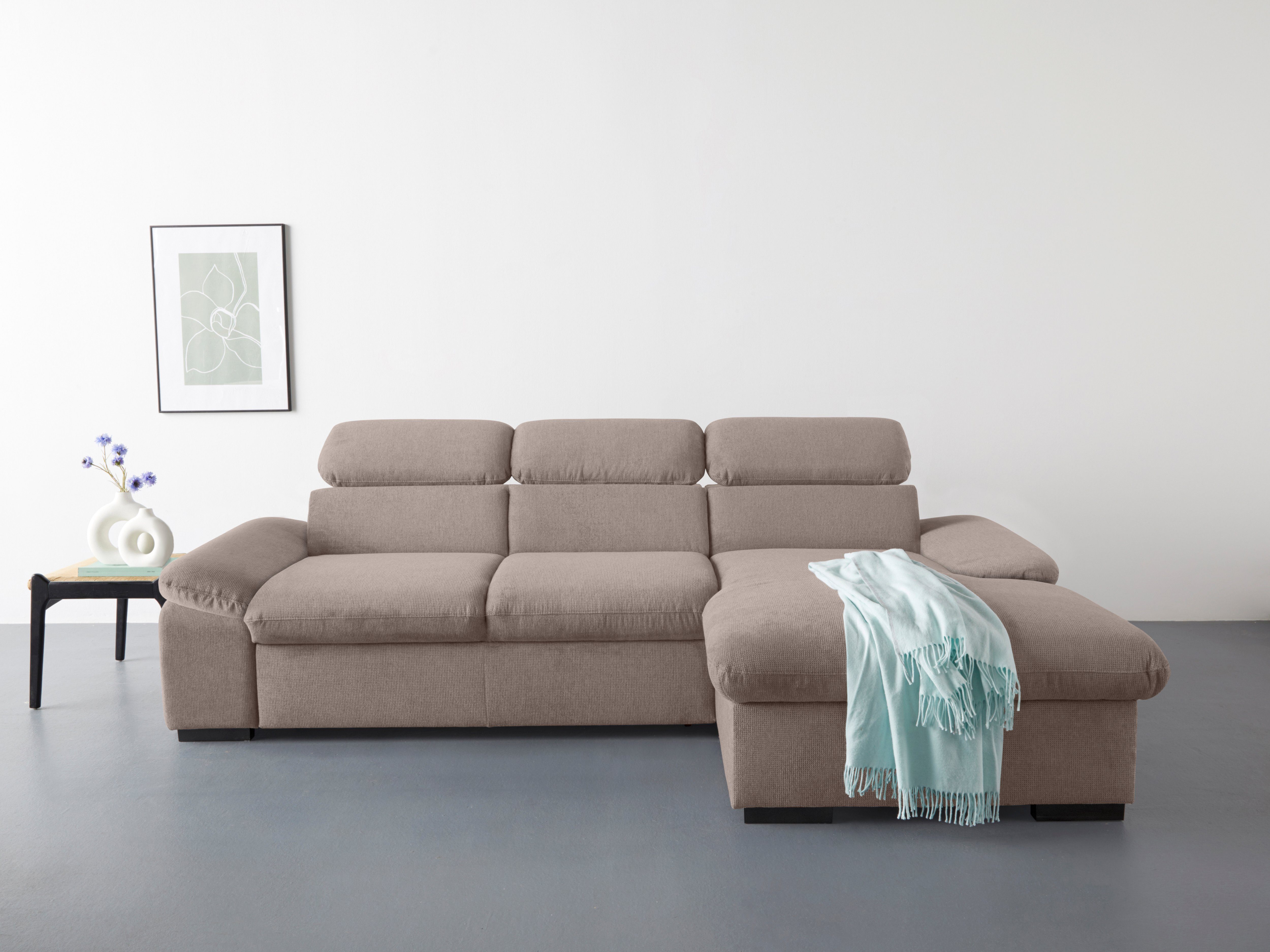 COTTA Ecksofa "Lola L-Form mit Kopfteilfunktion & Hocker", (Set, mit Hocker günstig online kaufen