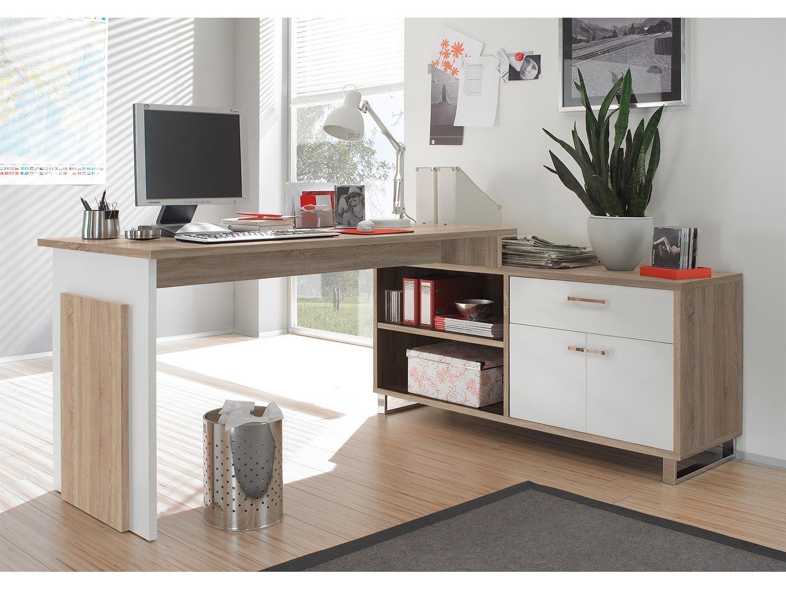 PREISBRECHER Eckschreibtisch Margate, 140 x 62 günstig online kaufen