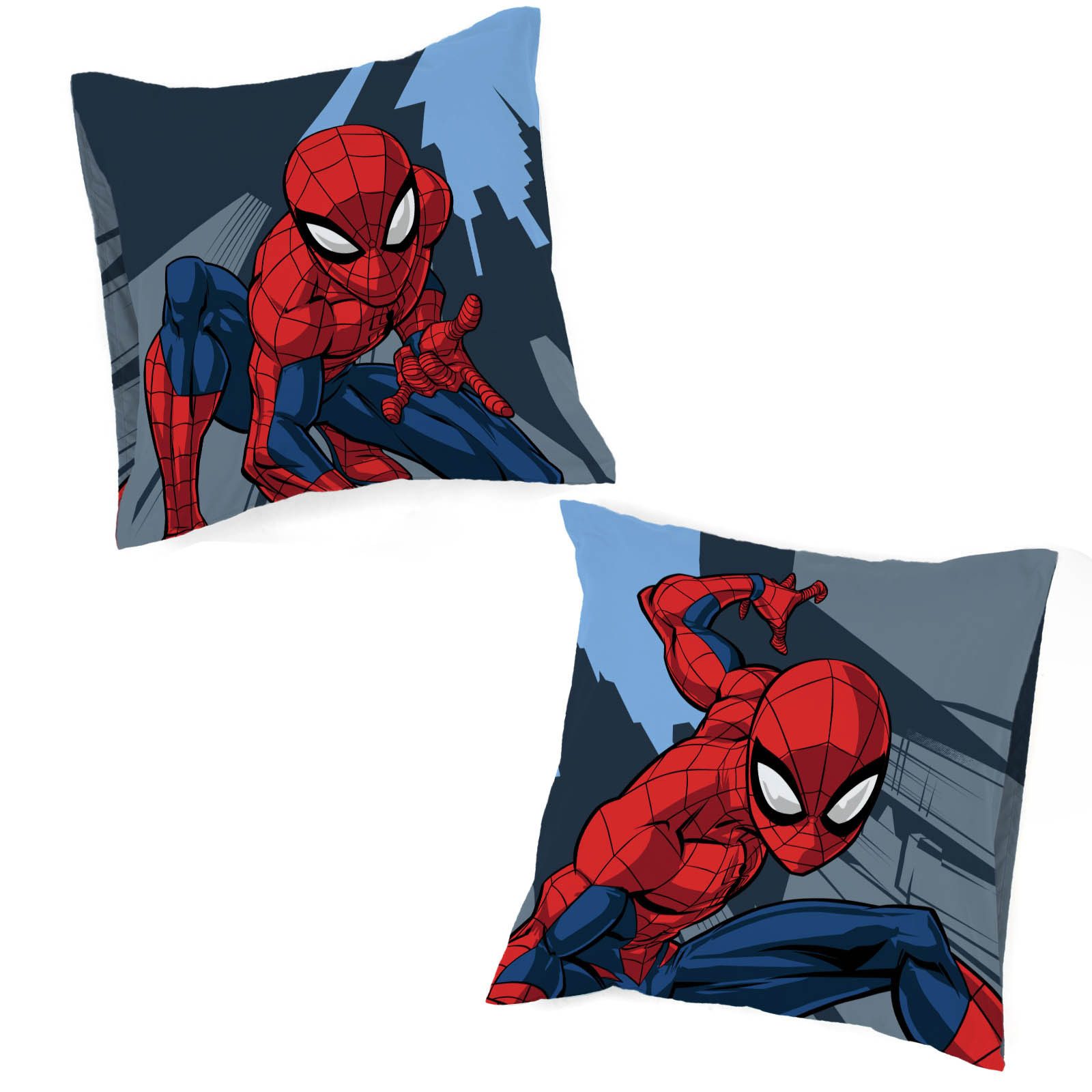 MARVEL Kinderbettwäsche Marvel Spiderman Bettbezug-Set 135x200 cm + Kissenbezug 80x80 cm, Washed Cotton, 2 teilig, 100 % Baumwolle, maschinenwaschbar, wendbar