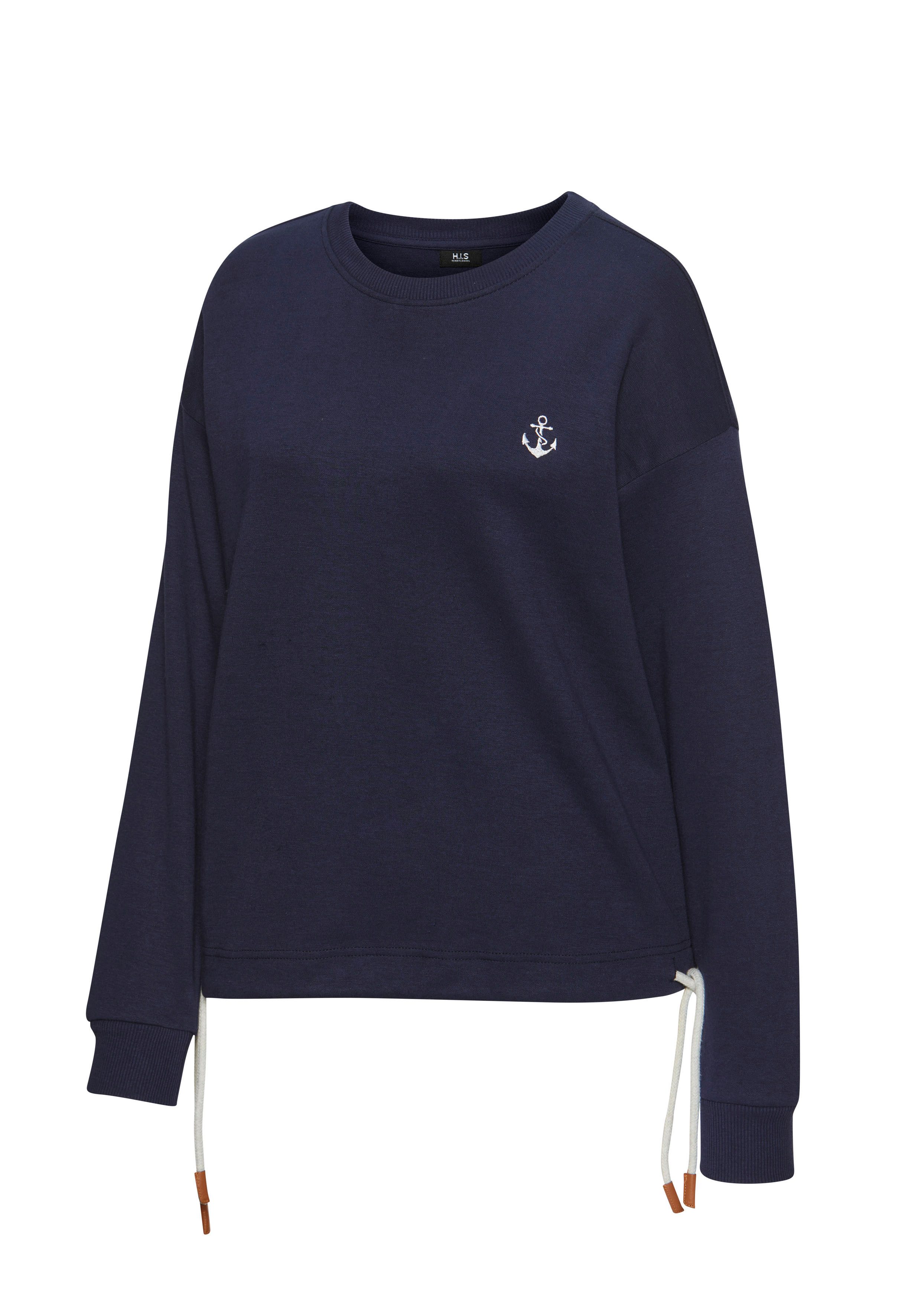 H.I.S Sweater mit Tunnelzug am Bündchen, Loungewear