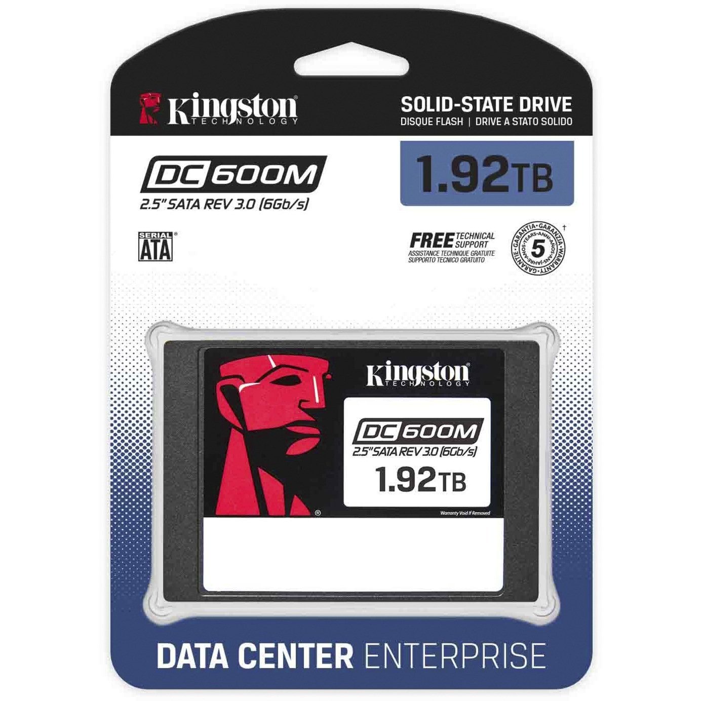 Kingston DC600ME 1.92TB SATA SSD Enterprise 2.5 Zoll 1920GB interne SSD 2,5 Zoll" 560 MB/S Lesegeschwindigkeit, 530 MB/S Schreibgeschwindigkeit, AES 256 Bit, TCG Opal, Power Loss Protection, 3D TLC NAND