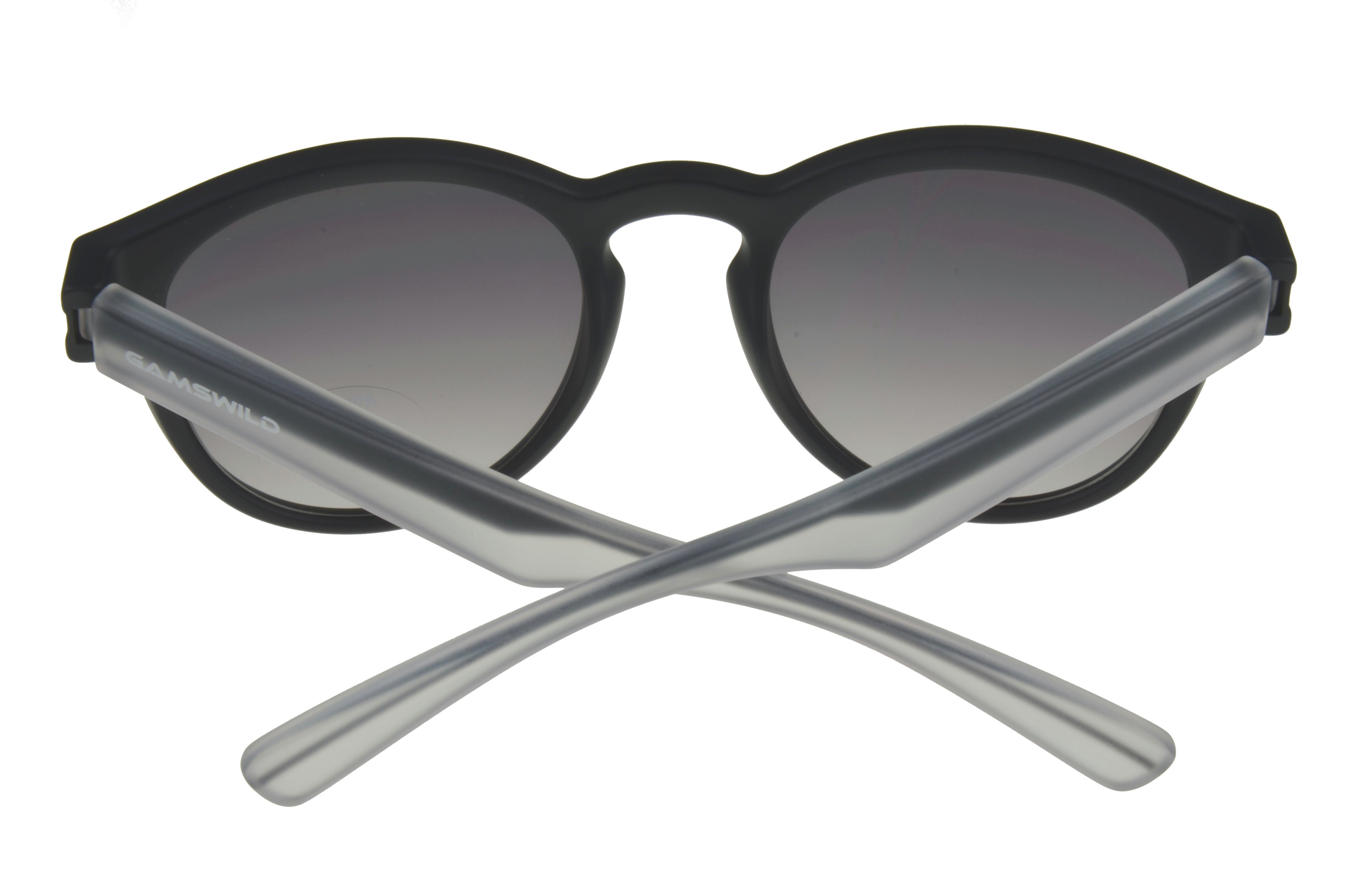 Bügel halbtransparenter Unisex Herren Sonnenbrille schwarz GAMSSTYLE Gamswild WM7525 Damen Modebrille