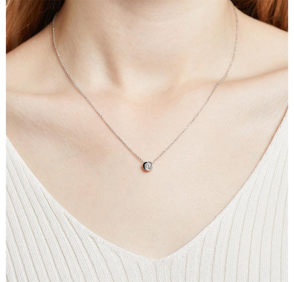 Unique Collier 585er Weißgold-Collier B... Unique Collier 585er Weißgold-Collier B...