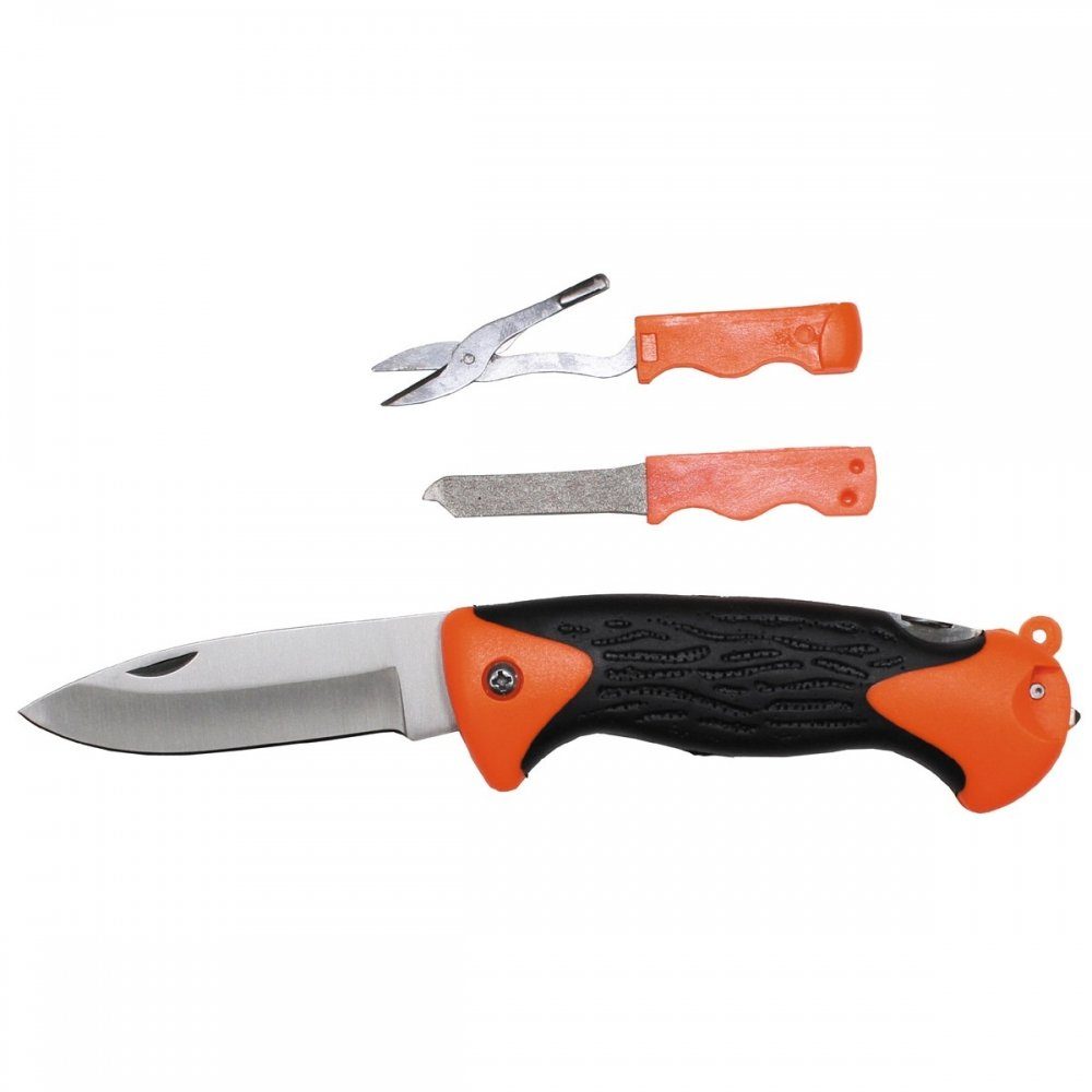 MFH Multitool Überlebensset, "SPECIAL", 27-teilig, orange Box, (Set, 27 St), stoßfeste Plastikbox mit Gürtelhalter