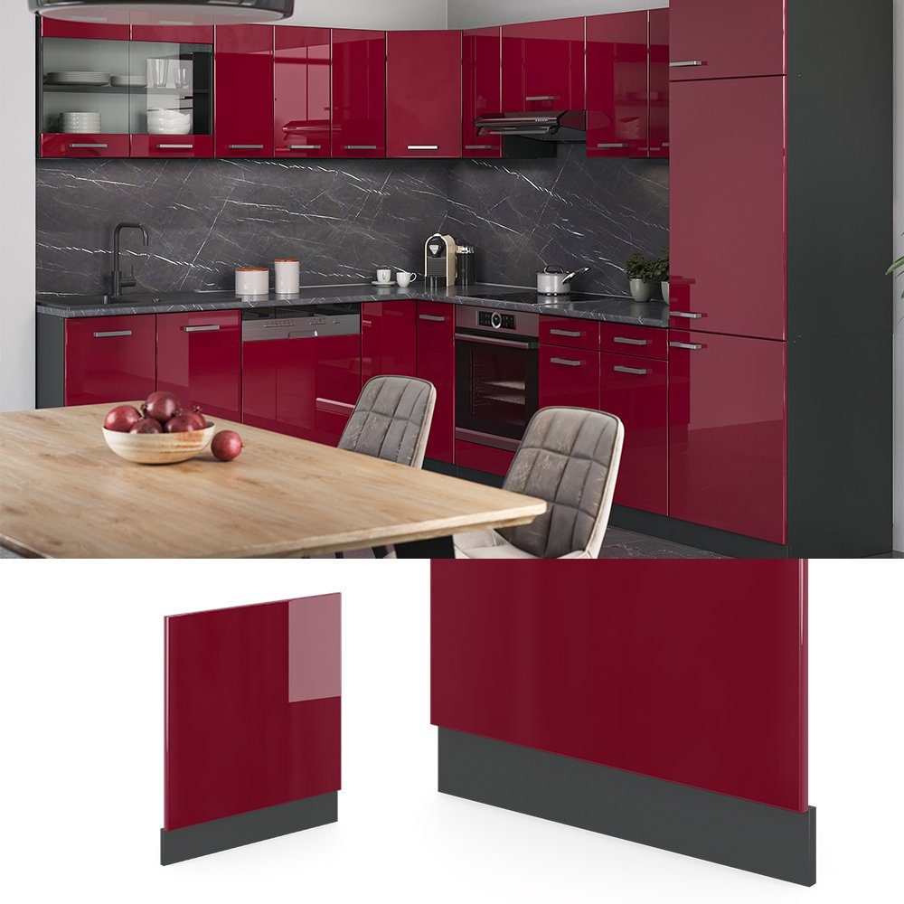 Vicco Frontblende R-Line, Rot/Anthrazit, 60 cm ohne Arbeitsplatte (1 St)
