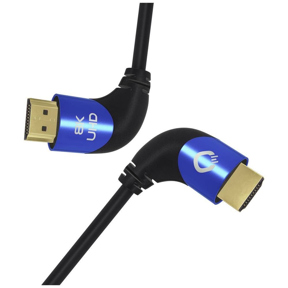 OEHLBACH Shape Magic UHD 90 Ultra-High-Speed HDMI® Kabel mit 90 D1C42542 HDMI-Kabel, 8K UHD, 90° nach links gewinkelt, dreifach geschirmt