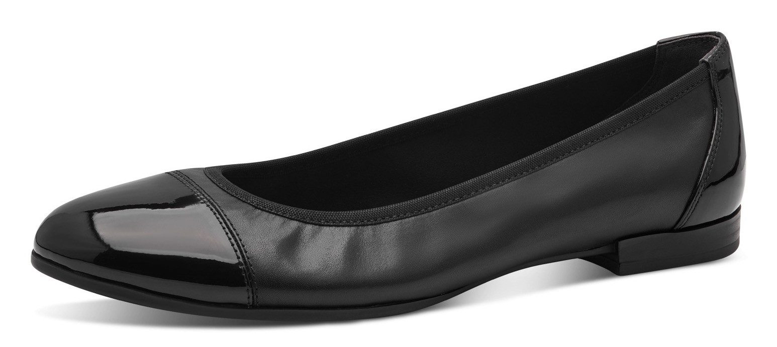 Tamaris Ballerina, Blockabsatz, Businessschuh, Schlupfschuh mit Elastikeinfass