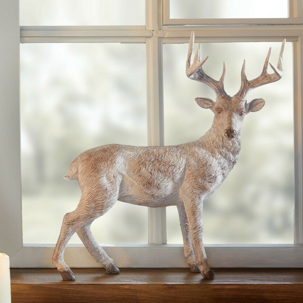 Hometrends24.de Dekofigur »Hirsch Rentier Figur Deko Tier Skulptur