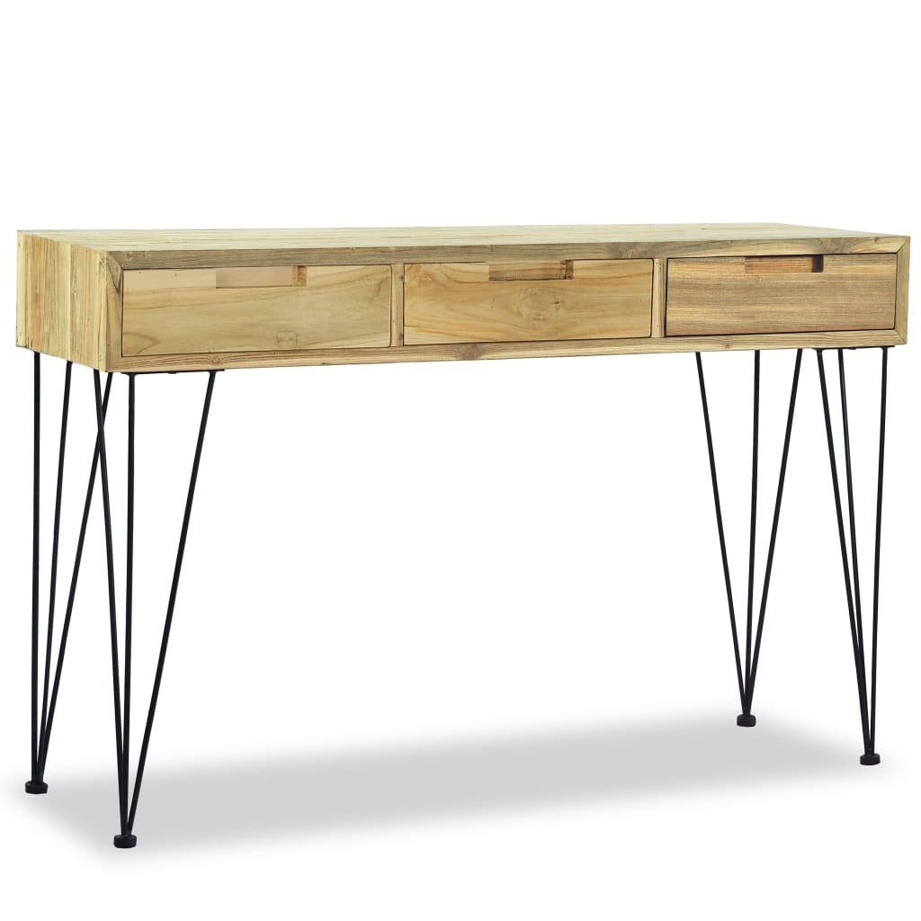 cm x Massiv 35 vidaXL x Konsolentisch Teak Beistelltisch 120 76