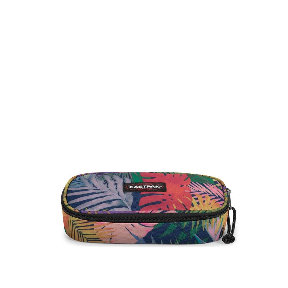 Eastpak Federmäppchen OVAL SINGLE, Mittelgroße Federmappe, Federtasche, Brize RetroNavy (bunt)
