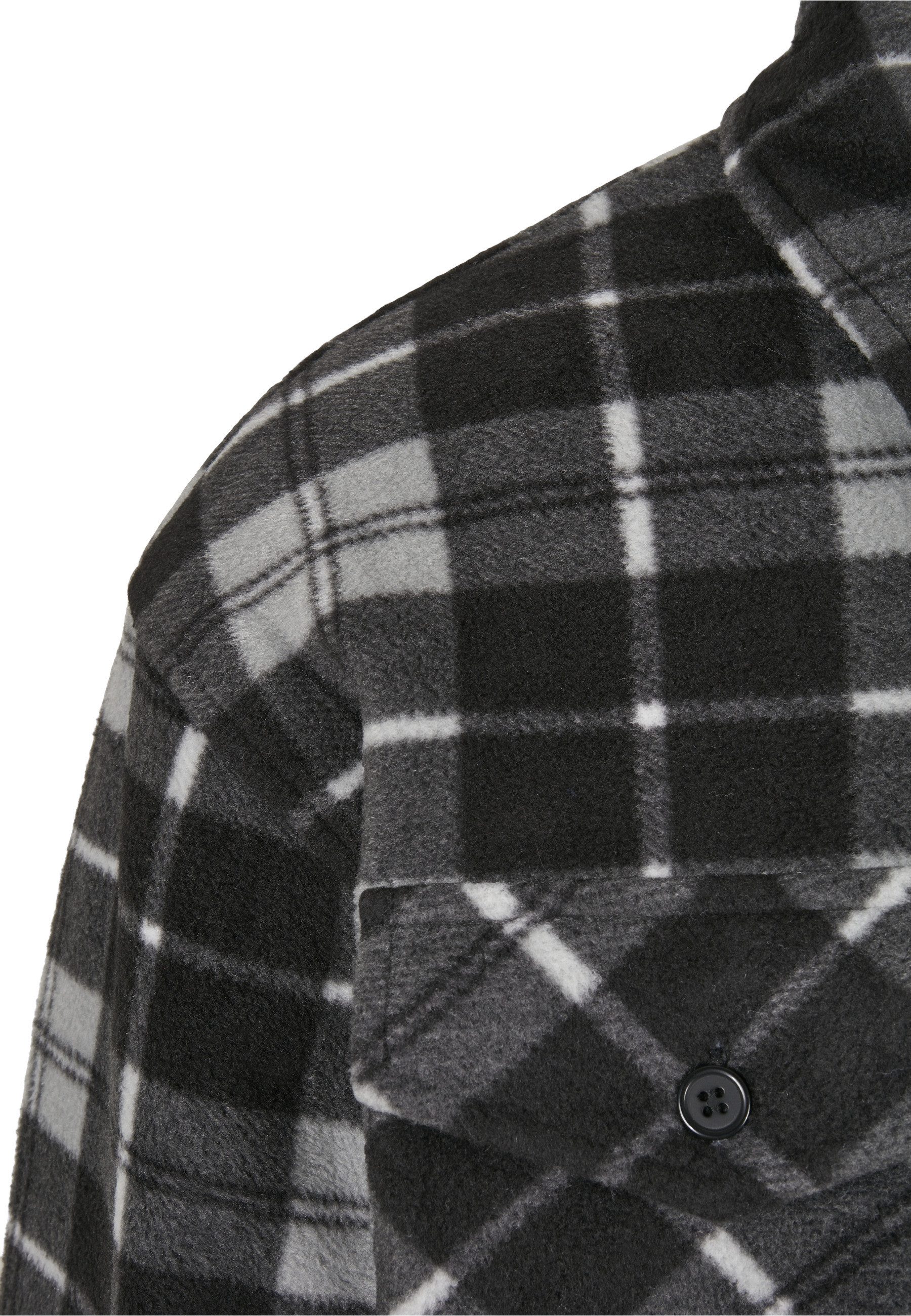 URBAN CLASSICS Langmantel Urban Classics Herren Plaid Teddy Lined Shirt Jacket